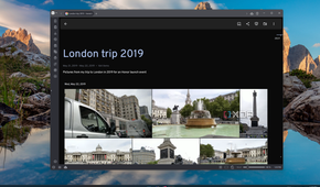 Screenshot of an album in Immich showing photos from London