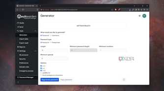 Generating a password in Vaultwarden