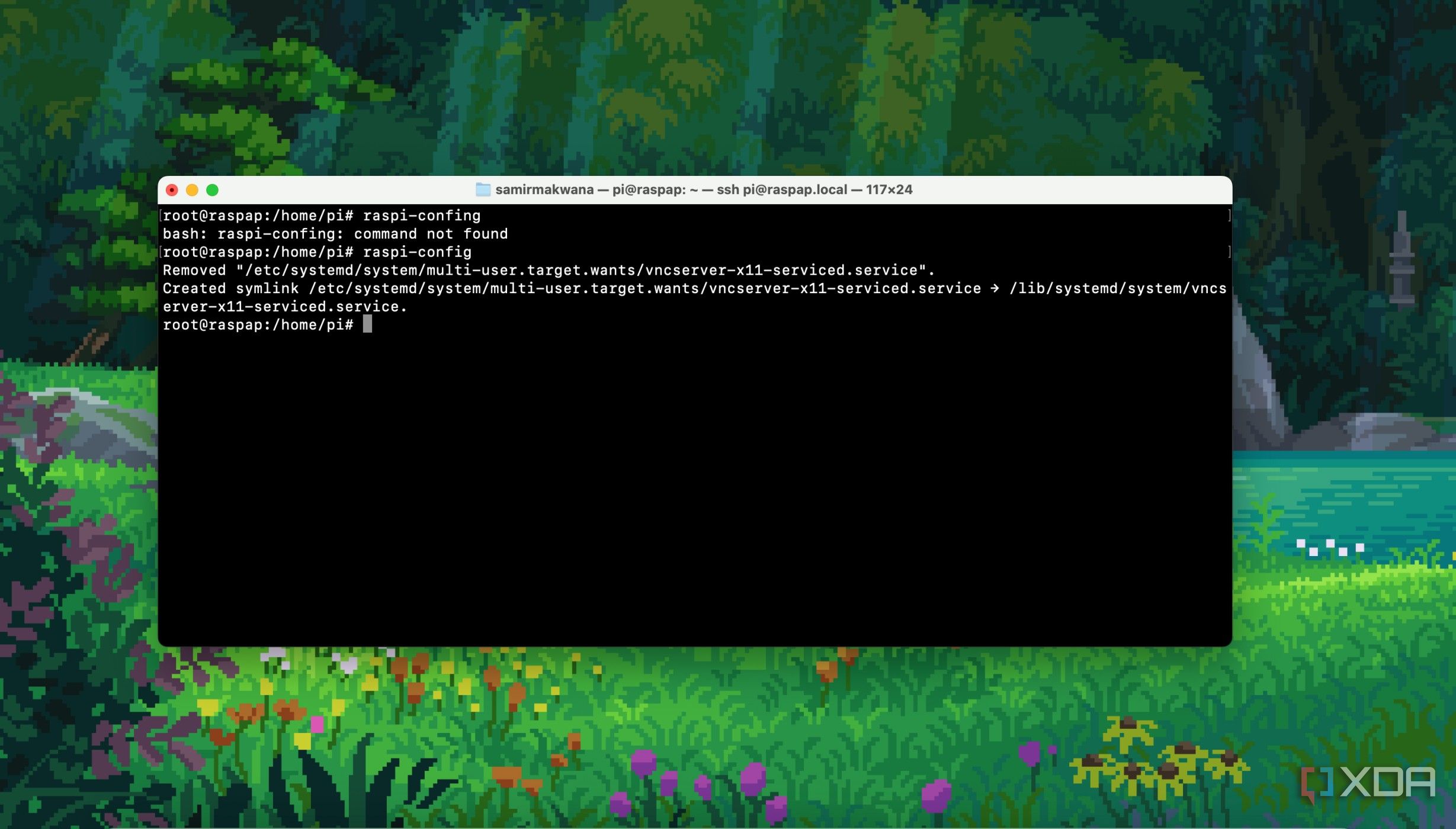 VNC Service enabled confirmation in Terminal on Raspberry Pi