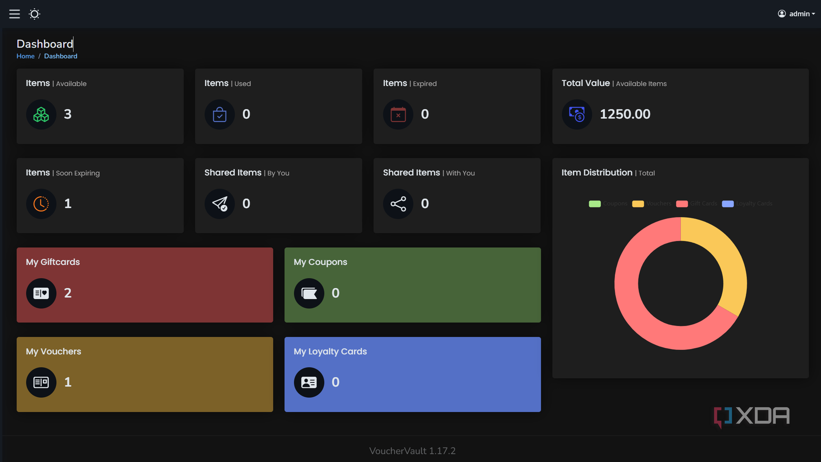 vouchervault dashboard