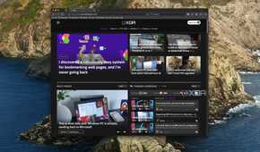 Screenshot of Waterfox on macOS displaying the XDA homepage