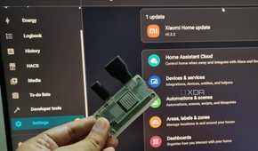 photo of a Windows 11 desktop with a raspberry pi zero2w with dietpi and home assistant
