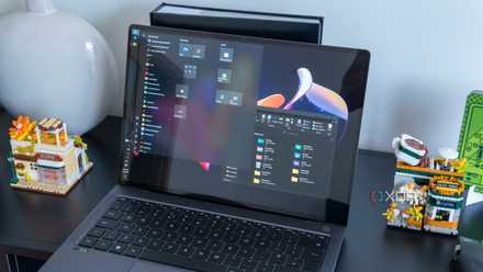 A Windows 11 laptop running ExplorerPatcher to offer a Windows 10-style Start menu