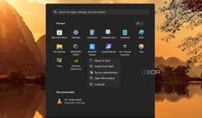 screenshot of windows 11 start menu realvnc appicon