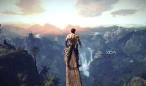 Logan standing on a wooden beam, taking in a setting sun in X-Men Origins: Wolverine.