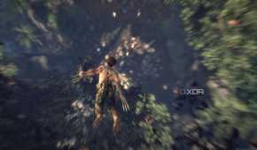 The opening sequence in X-Men Origins: Wolverine, where Logan is falling to the ground with his claws out.