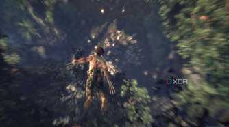 The opening sequence in X-Men Origins: Wolverine, where Logan is falling to the ground with his claws out.