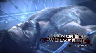 The splash screen in X-Men Origins: Wolverine.