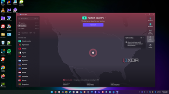 show split tunneling from dashboard