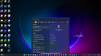 shows sound recorder in start menu