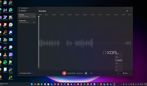 Shows sound recorder app running on windows
