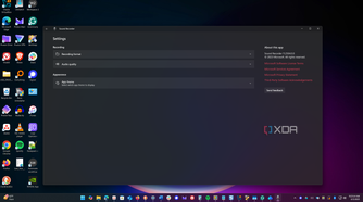 shows sound recorder settings