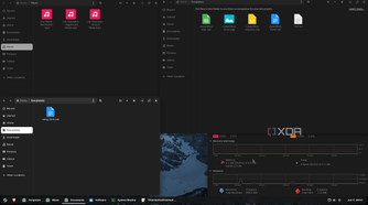 Shows multiiple file manager windows open in ZorinOS