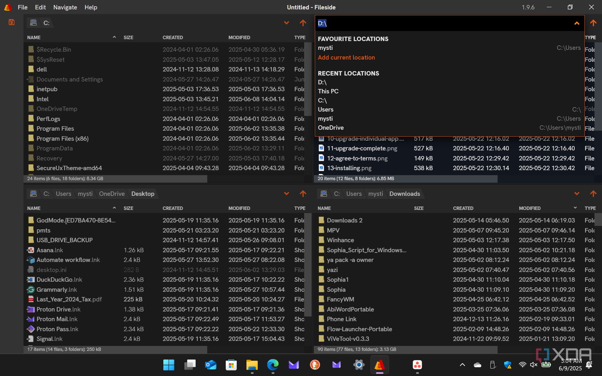 This file manager for Windows supports workspaces, dual pane browsing ...