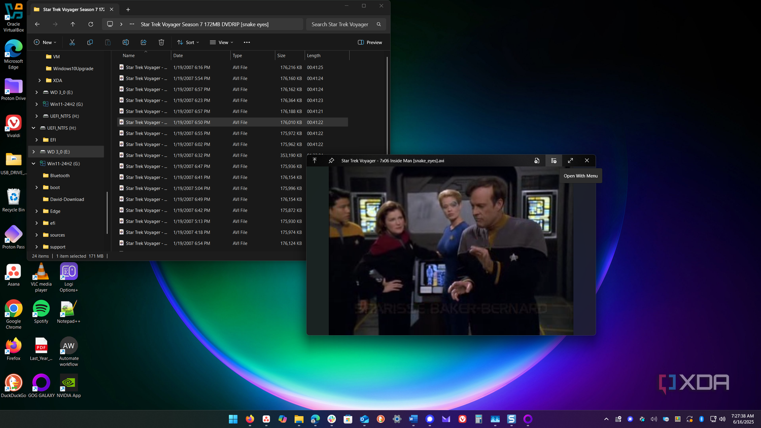 shows preview of quicklook preview video file