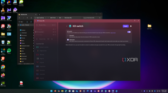 shows setting proton vpn kill switch features standard or advanced