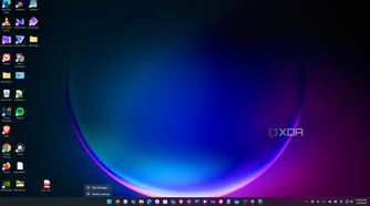 shows launching task manager from taskbar on Windows 11