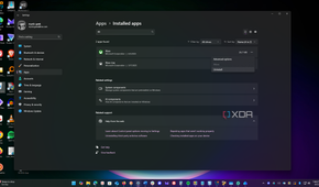 shows uninstalling xbox app in Windows settings