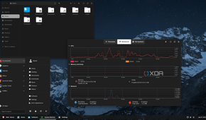 Shows ZorinOS system performance monitor