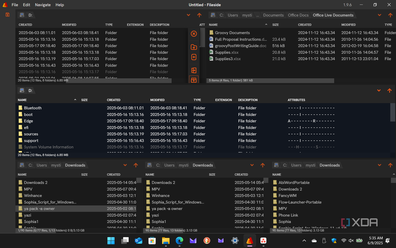 Multiple Pane Menu This file manager for Windows supports workspaces, dual pane browsing ...