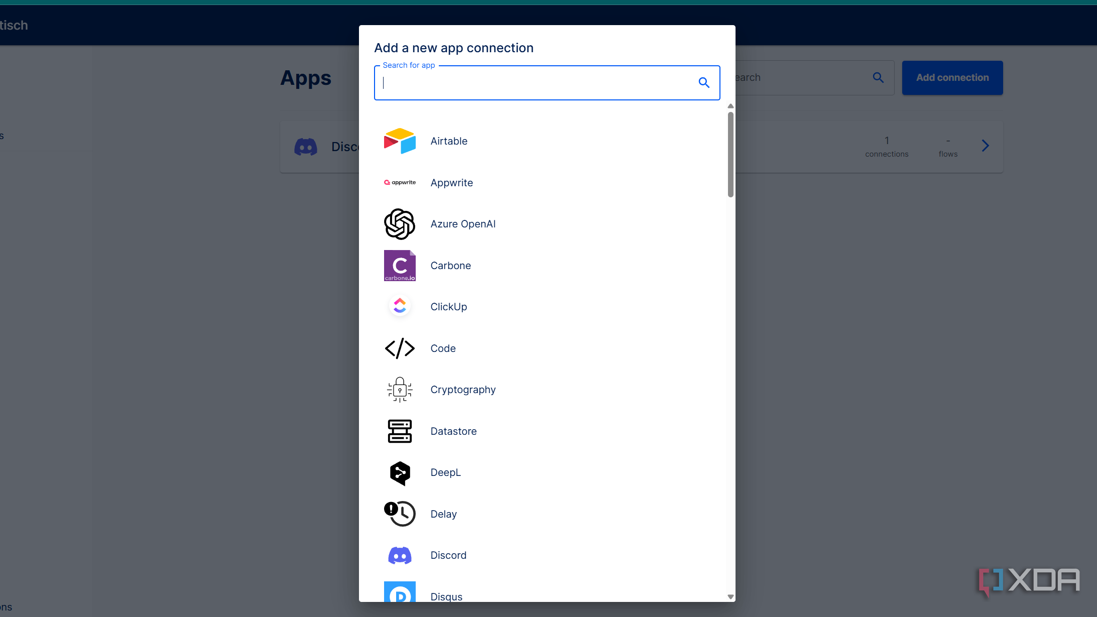 adding a connection to automatisch