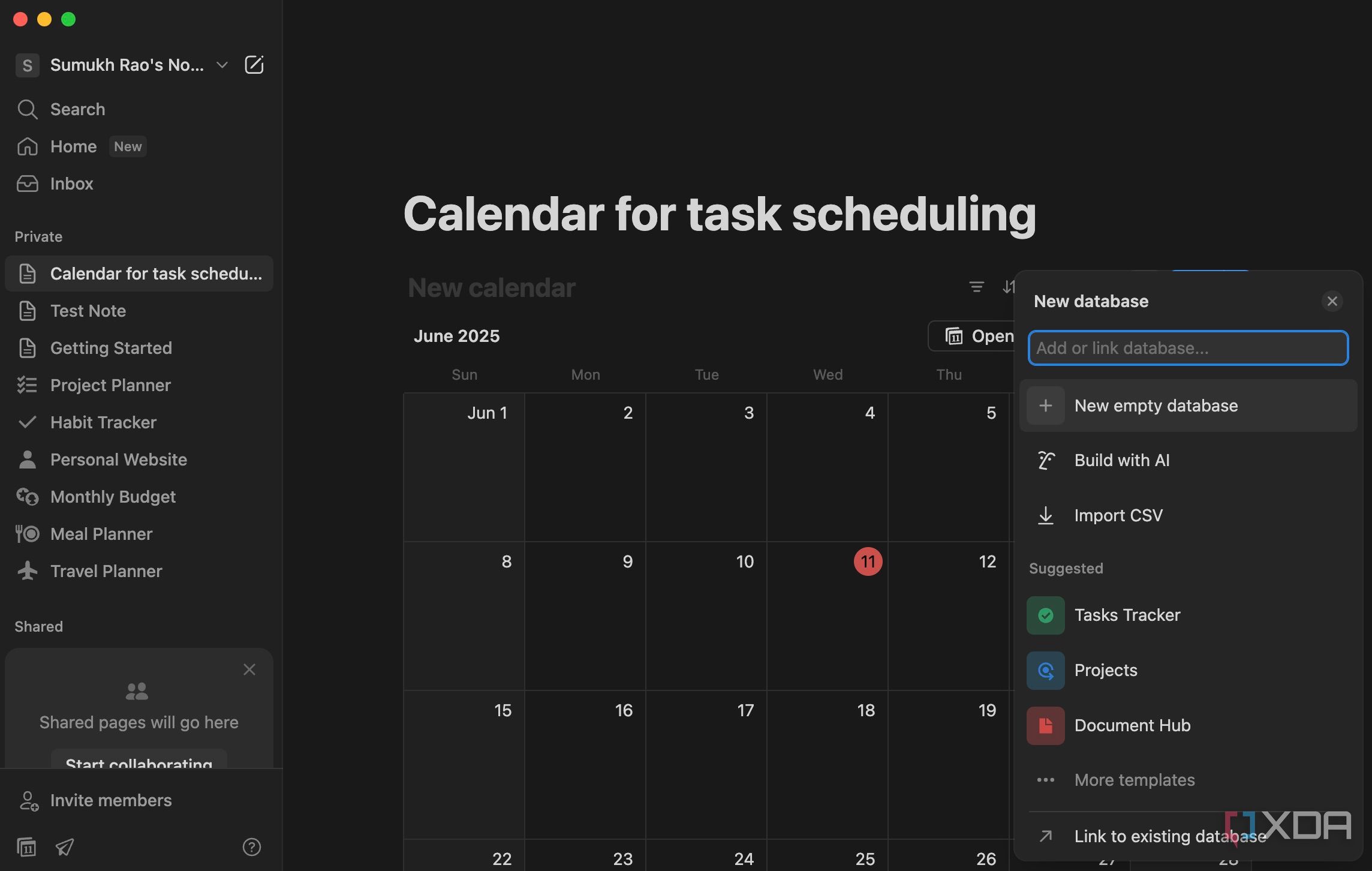 I ditched Google Calendar for Notion's Calendar view, and I can't go back