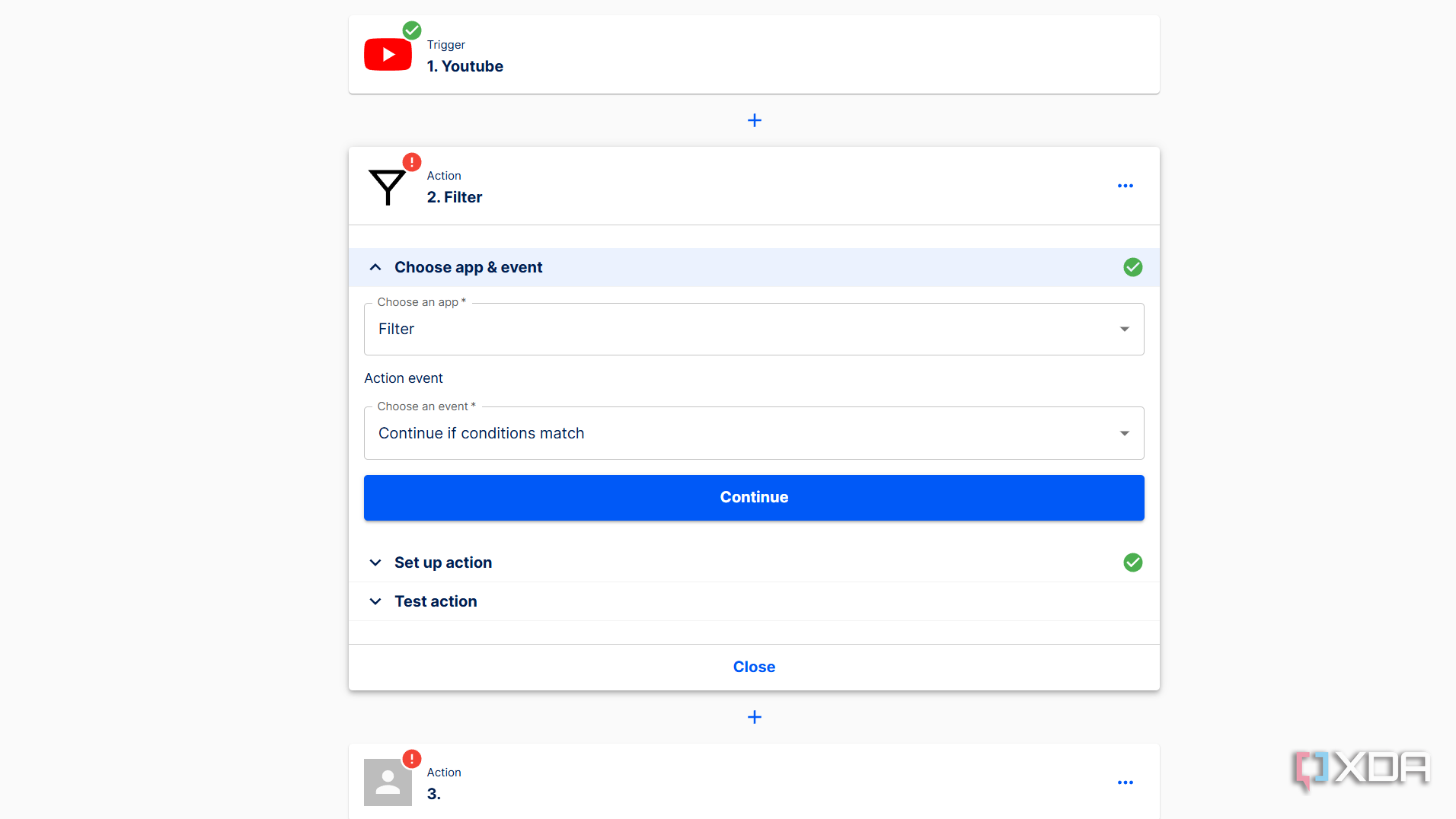 adding a filter to automatisch flow