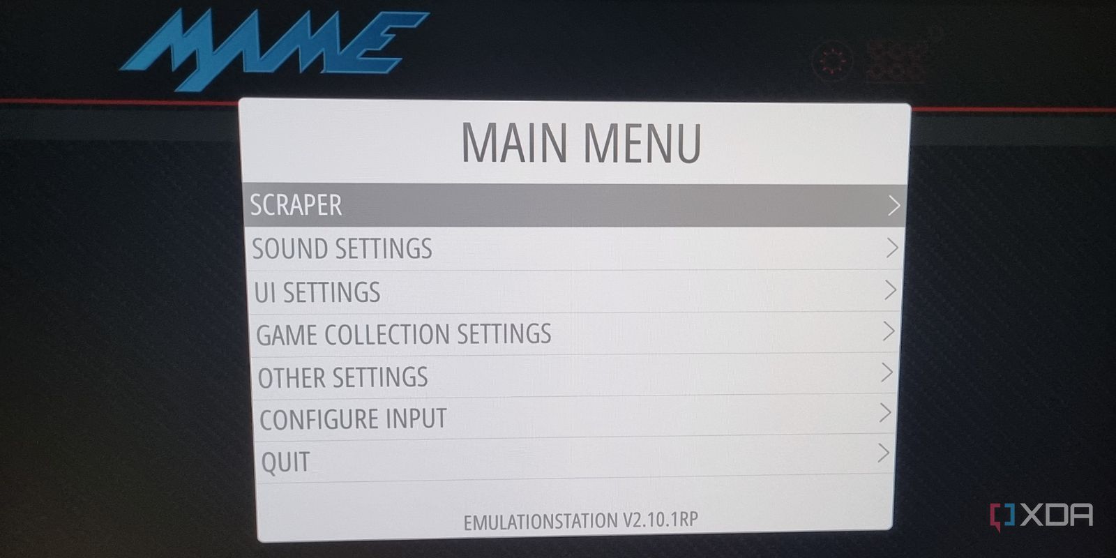 photo of adding game info using scraper retropie