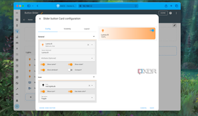 Adjust options slider button card
