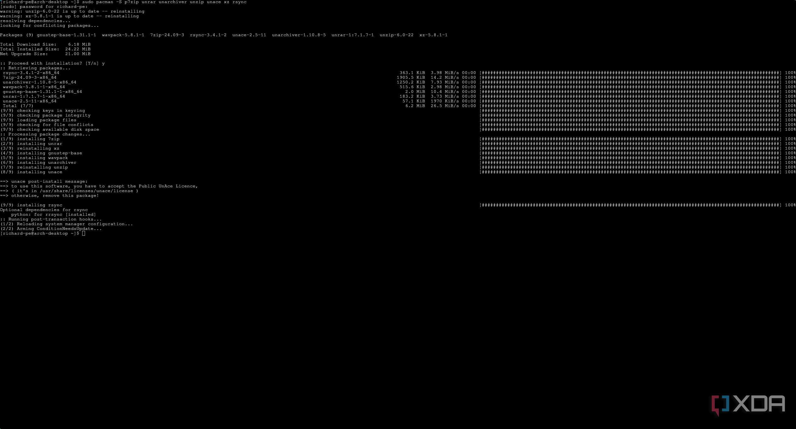 arch-linux-pacman-install-packages-screenshot