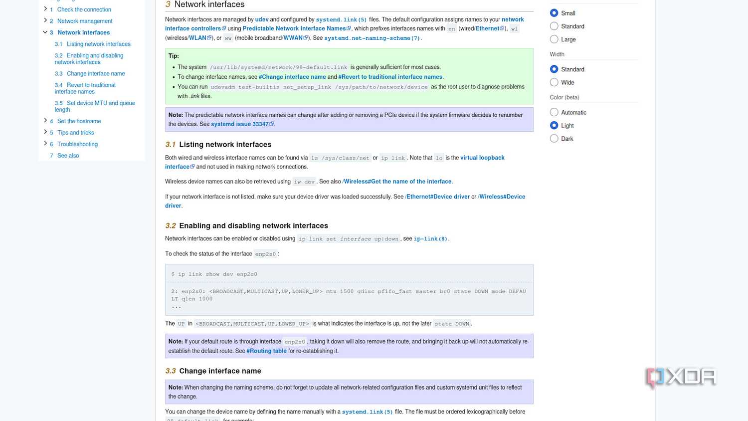Arch Wiki networking