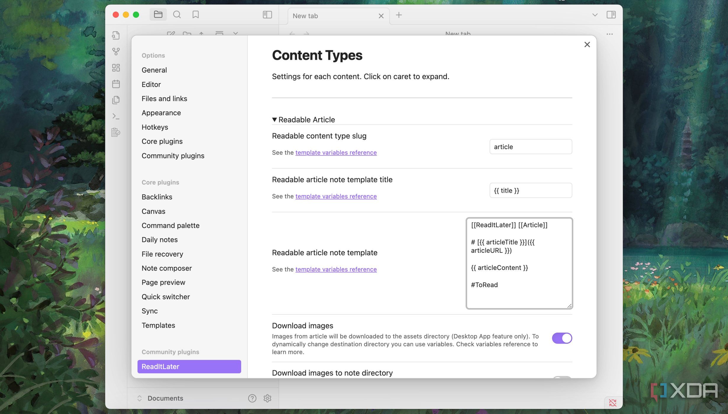This free Obsidian plugin helps me save content to read it later