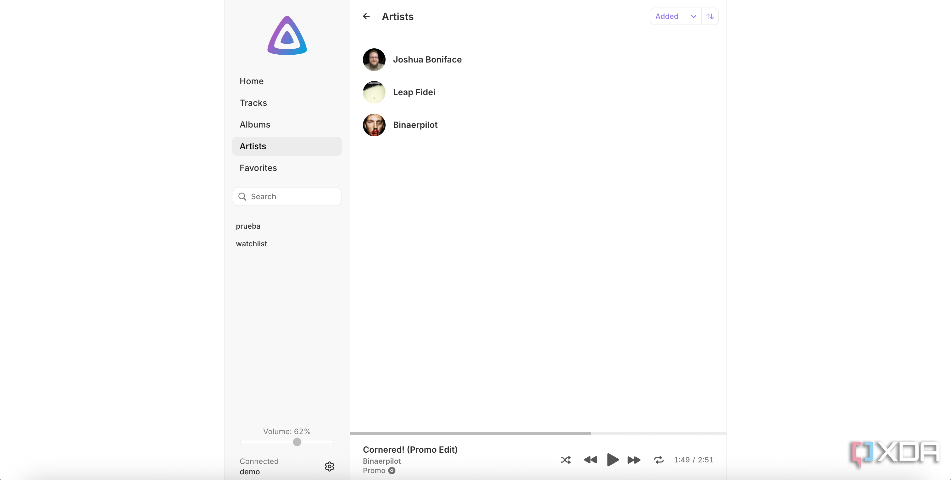 Artists UI on Jellyfin-1