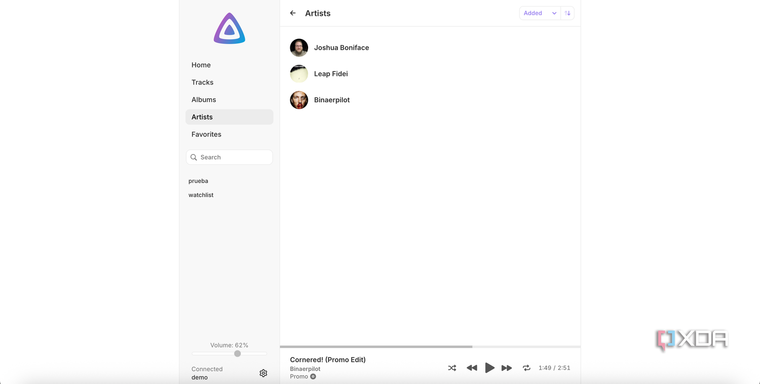 Artists UI on Jellyfin-1