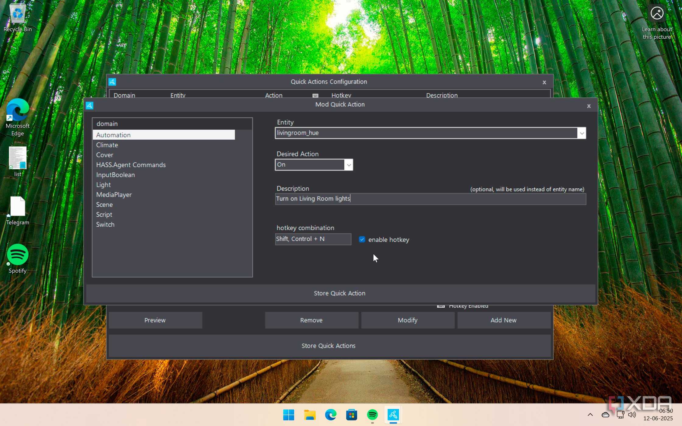 Assign Hotkeys to Quick Actions in HASS.Agent