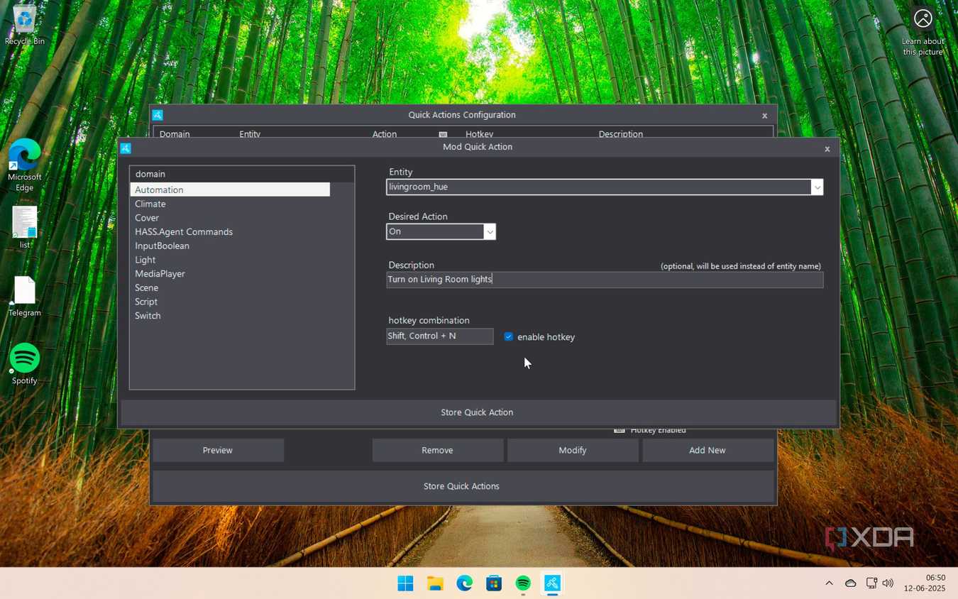 Assign Hotkeys to Quick Actions in HASS.Agent