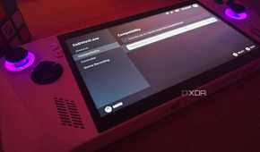 Asus ROG Ally running SteamOS with the option to change the Proton version to run a Windows game