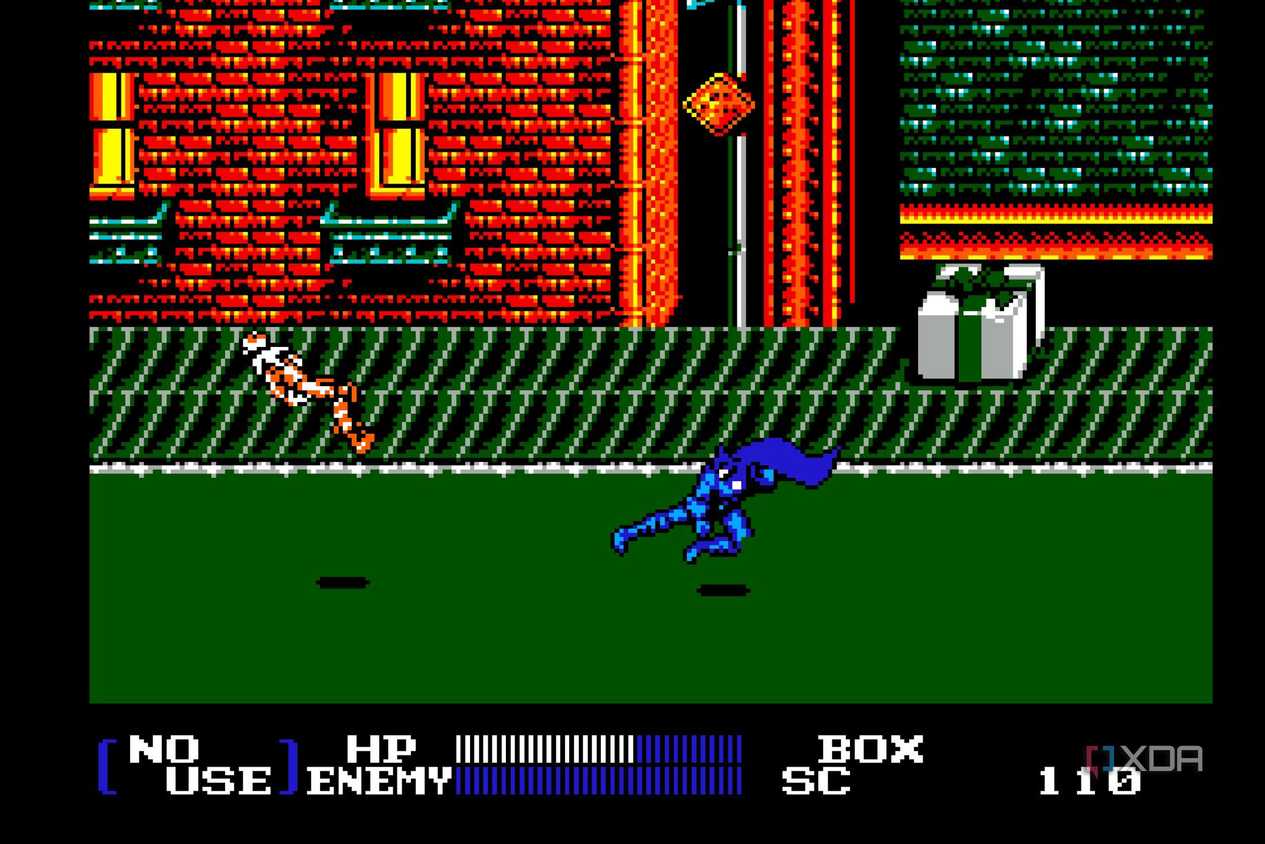 Screenshot from the NES game Batman Returns.