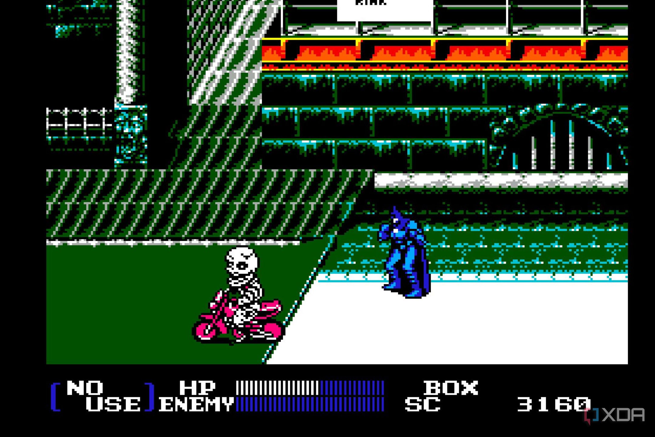 Screenshot from the NES game Batman Returns.