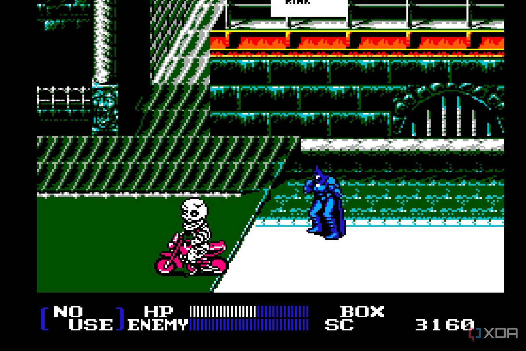 Screenshot from the NES game Batman Returns.