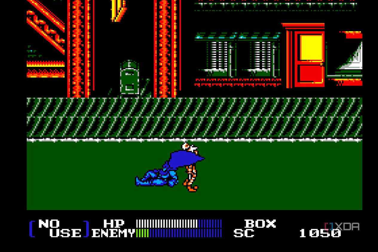 Screenshot from the NES game Batman Returns.