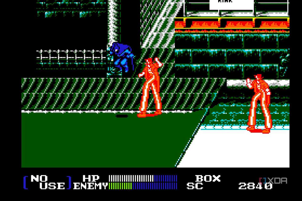 Screenshot from the NES game Batman Returns.