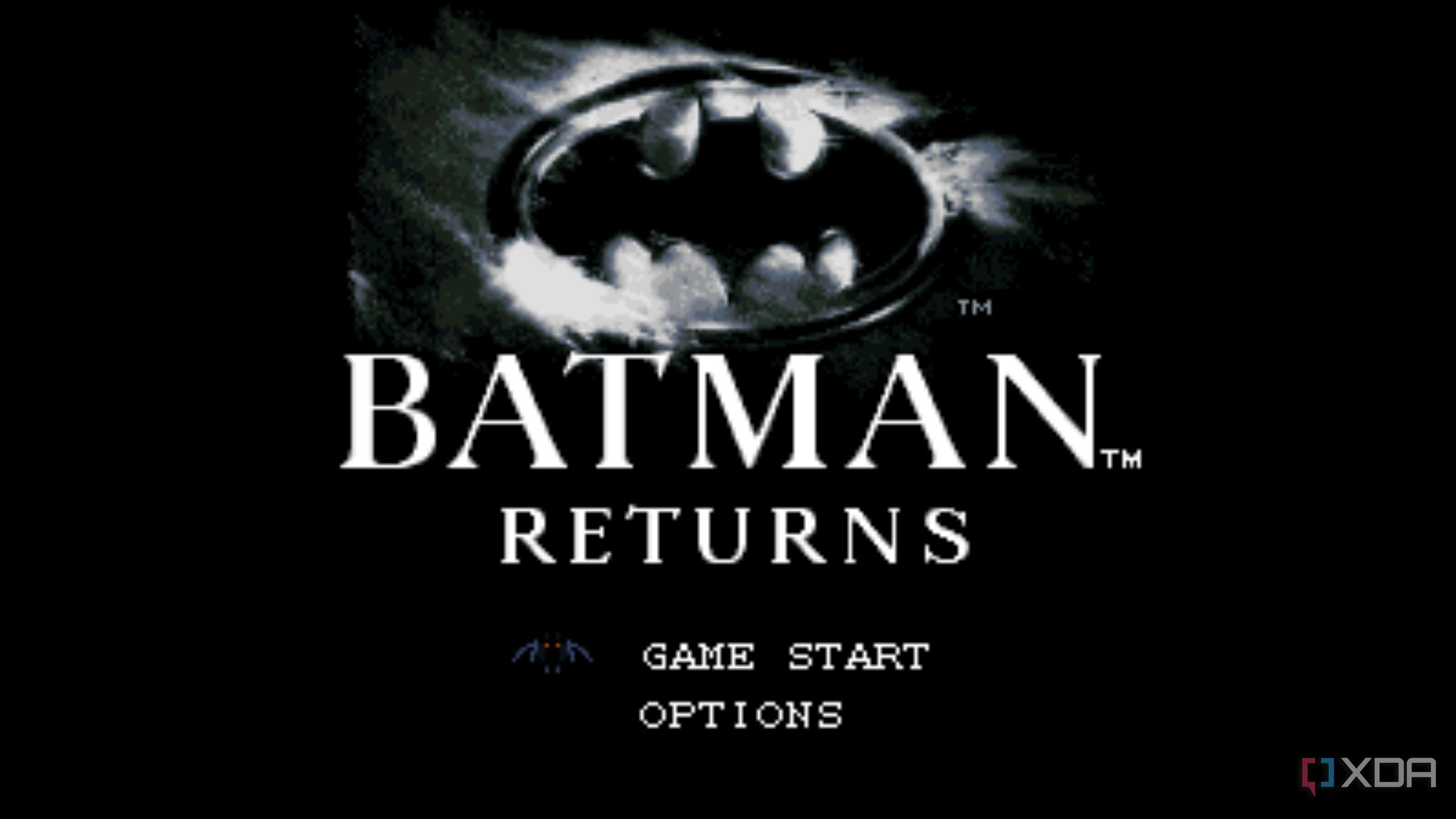 A screenshot from the 1993 SNES game Batman Returns.