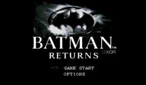 A screenshot from the 1993 SNES game Batman Returns.
