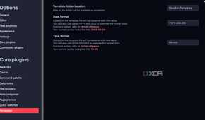 Obsidian settings
