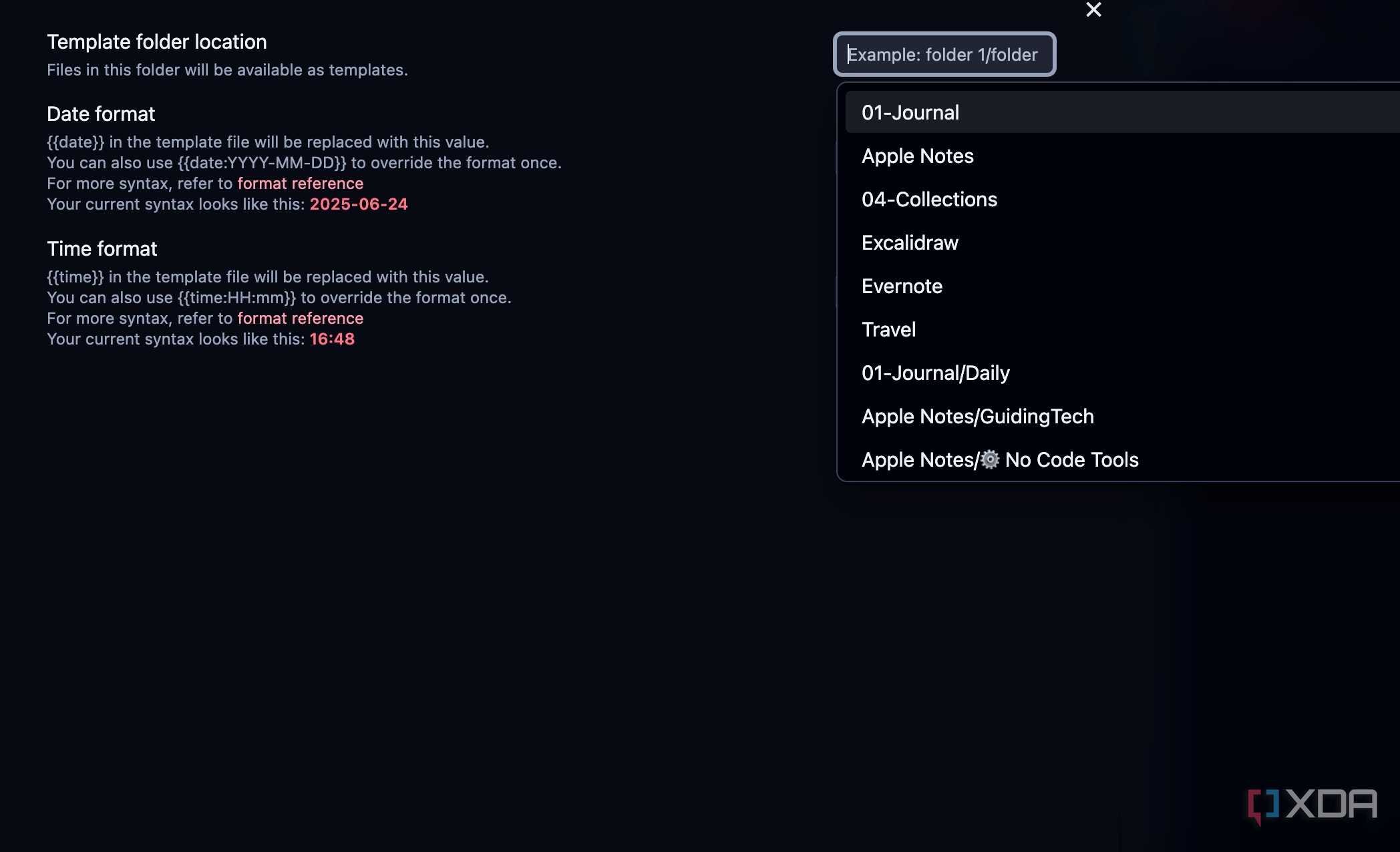 Obsidian folder