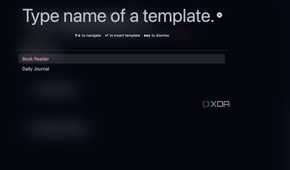 search for a template Obsidian
