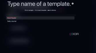 search for a template Obsidian