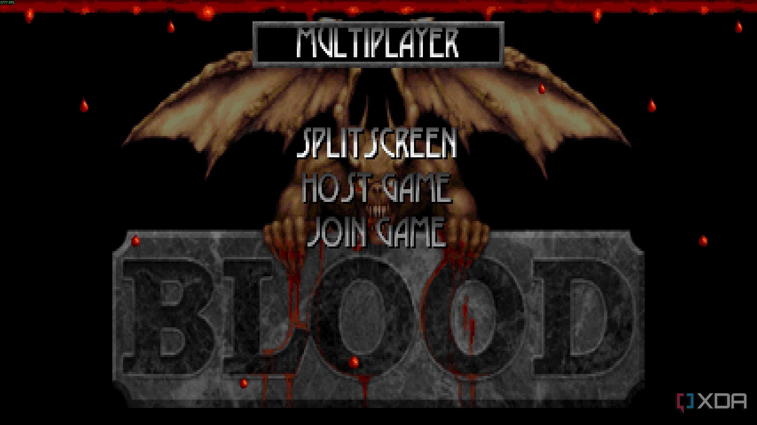 Multiplayer menu in Blood: Fresh Supply.
