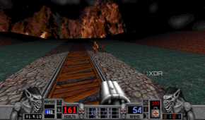 Caleb on a running train in Blood: Fresh Supply.